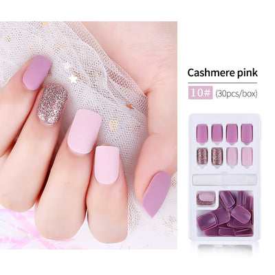 Set de 30 Uñas Postizas Desprendibles - Cobertura Completa para Decoración - Image 30