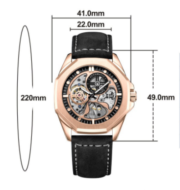 Reloj Mecánico Casual para Hombre con Correa Impermeable