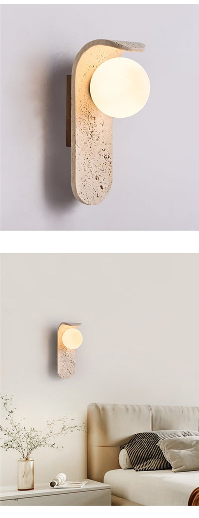 Lámpara de Pared Estilo Piedra Cave para Mesita de Noche - Image 10