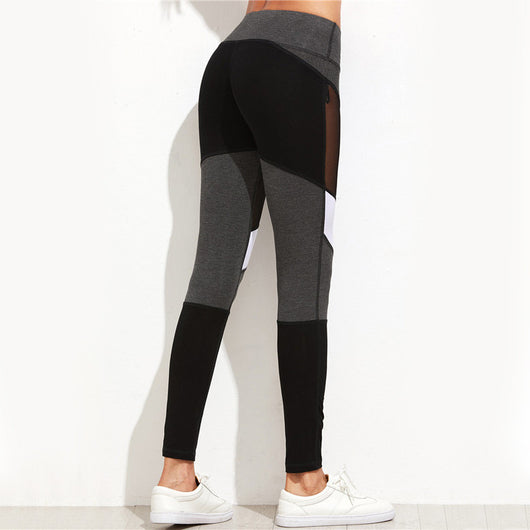 Pantalones de yoga ajustados con malla transpirable de secado rápido - Image 3