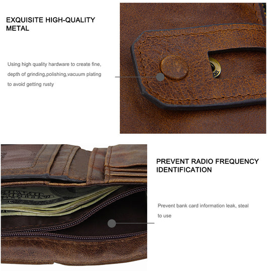 Billetera de Cuero Genuino con Protección RFID y Bloqueo Antirrobo - Image 7