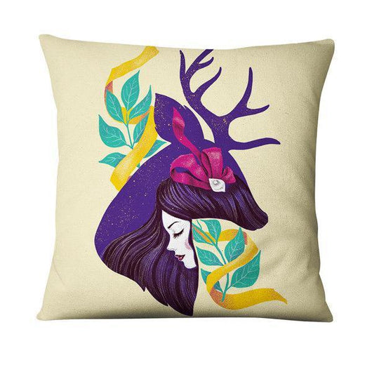 Funda de Almohada de Lino con Diseño Pintado Diario - Image 10