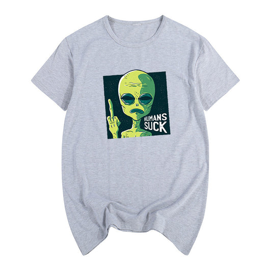 Camiseta Unisex de Manga Corta con Diseño de Caricatura Satírica - Image 10