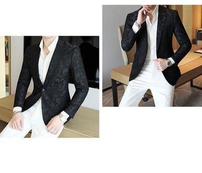 Blazer Slim Fit de Color Liso para Hombre - Primavera Verano - Image 22