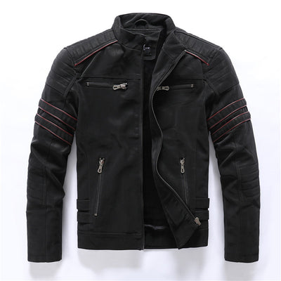 Chaqueta de Cuero Lavado para Hombre