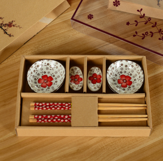 Juego de Vajilla de Cerámica Artesanal con Palillos - 12 Piezas - Image 4