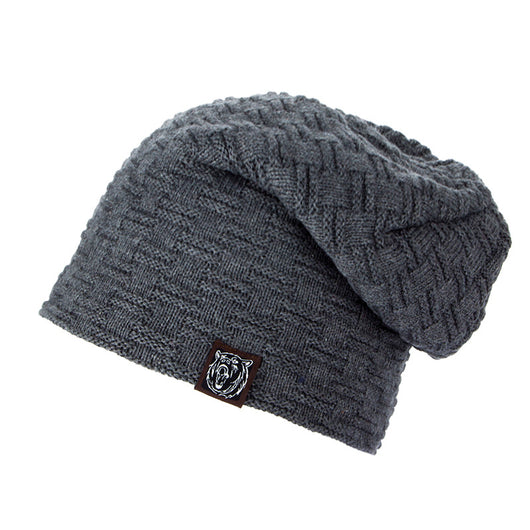 Gorro de Lana Tejida con Forro de Terciopelo para Invierno