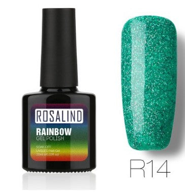 Esmalte de Gel Fotocurable ROSALIND sin Químicos - Sistema Arcoíris con Brillos - Image 19
