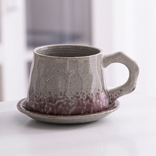 Juego de Taza y Plato de Cerámica Artesanal Estilo Japonés Retro - Image 14