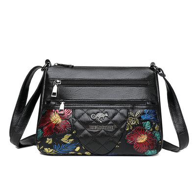Bolso Crossbody Multicompartimento con Diseño Bordado de Gran Capacidad - Image 10