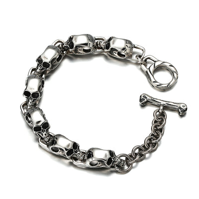 Pulsera de Plata Esterlina 925 con Calavera Punk - Image 5