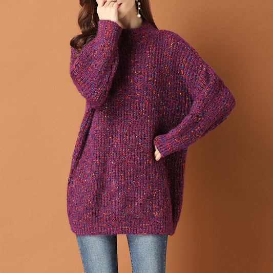 Suéter Grueso de Lana para Mujer Talla Mediana - Prenda Holgada de Abrigo