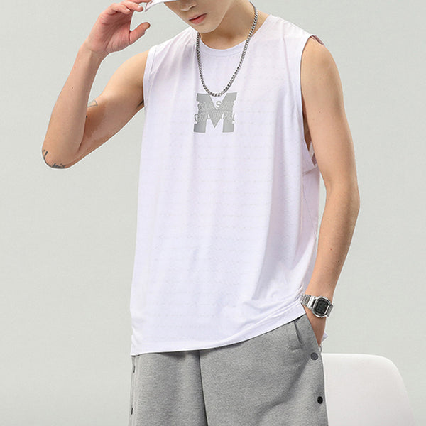 Camiseta Sin Mangas Hombre Estampado Letras - Colección Verano