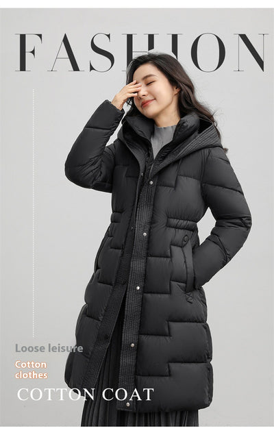 Abrigo Largo Ajustado con Capucha para Mujer - Diseño Invernal Elegante - Image 8
