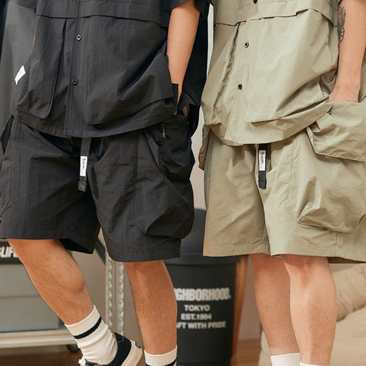 Shorts de Trabajo Harajuku con Bolsillos Grandes y Diseño Urbano