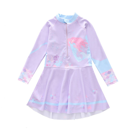 Traje de Baño Infantil Estilo Vestido con Mangas Largas - Image 14