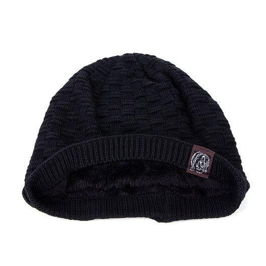 Gorro de Lana Tejida con Forro de Terciopelo para Invierno - Image 2