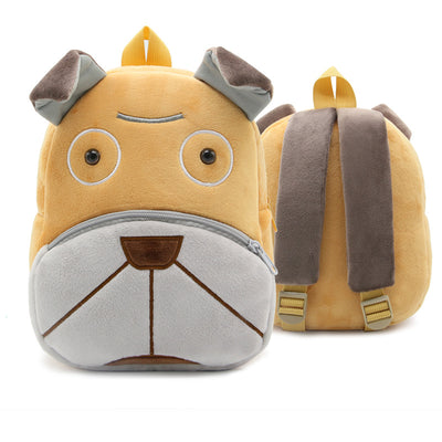 Plush gray and navy blue elephant backpack for toddlers, featuring a front zipper pocket, brown ears, and adjustable straps. - Image 27