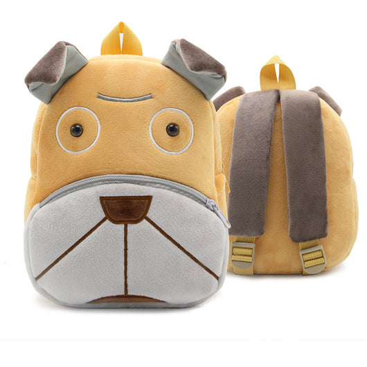 Plush gray and navy blue elephant backpack for toddlers, featuring a front zipper pocket, brown ears, and adjustable straps. - Image 27