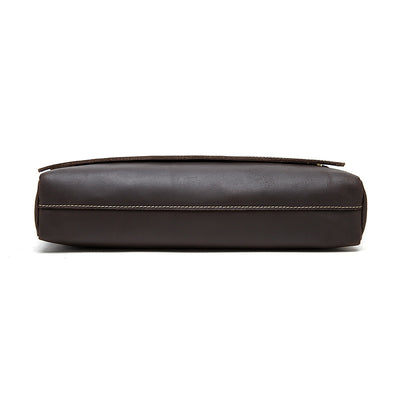 Bolsa Mensajero de Cuero Genuino Crazy Horse para Hombre - Estilo Retro - Image 4