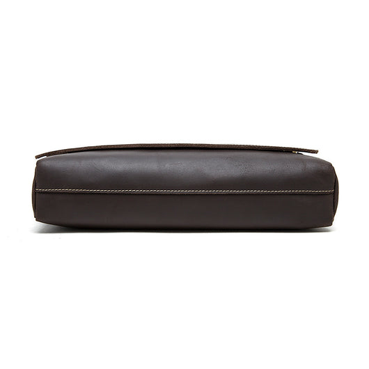 Bolsa Mensajero de Cuero Genuino Crazy Horse para Hombre - Estilo Retro - Image 4