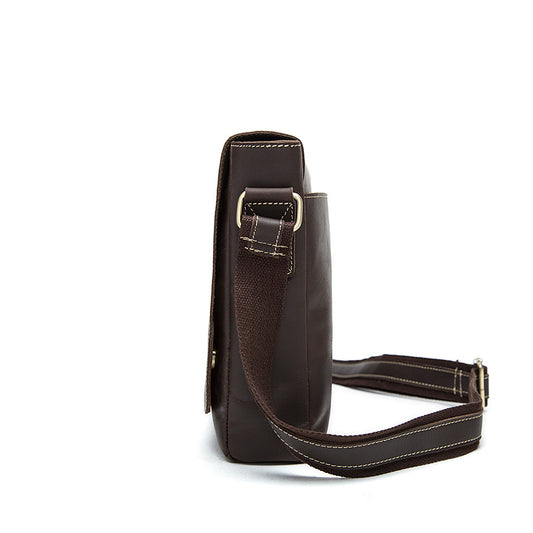 Bolsa Mensajero de Cuero Genuino Crazy Horse para Hombre - Estilo Retro - Image 2
