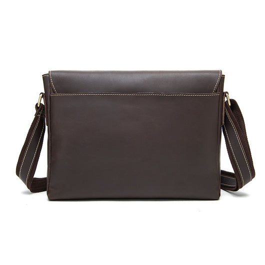 Bolsa Mensajero de Cuero Genuino Crazy Horse para Hombre - Estilo Retro - Image 3