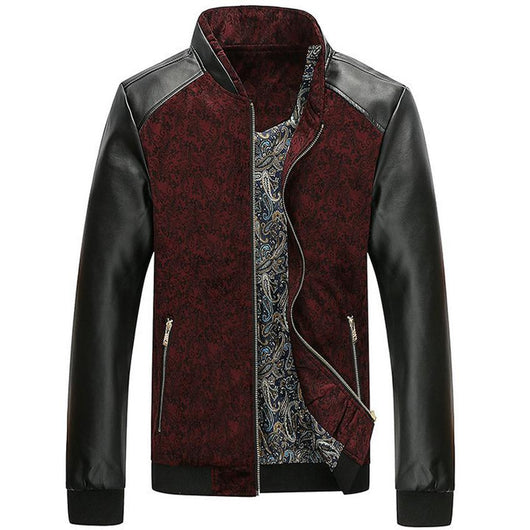 Chaqueta de Cuero PU Estilo Coreano para Hombre - Corte Slim con Costuras Decorativas - Image 6
