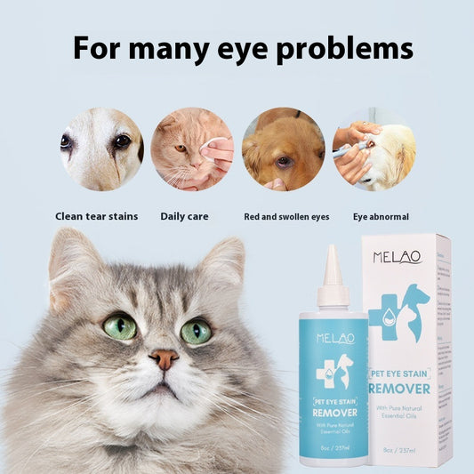 Solución Oftalmológica Diaria para Perros y Gatos - Limpiador de Ojos con Agua Destilada