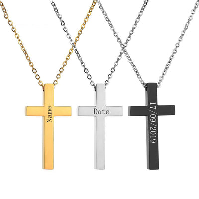Collar Cruz de Acero Inoxidable