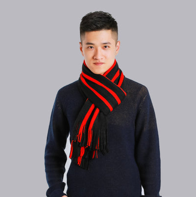 Bufanda Gruesa Casual para Hombre con Efecto Cachemira y Combinación de Colores - Image 4