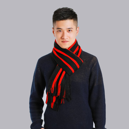 Bufanda Gruesa Casual para Hombre con Efecto Cachemira y Combinación de Colores - Image 4