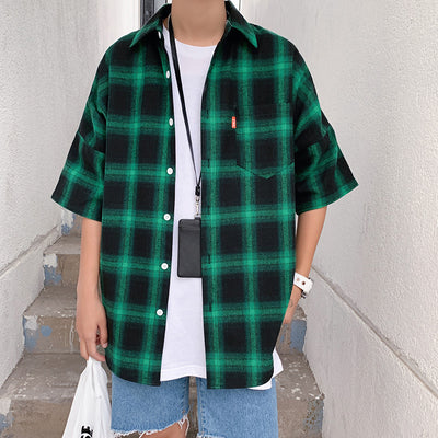 Camisa casual de cuadros para hombre - Image 15