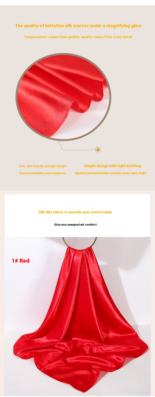 Pañuelo de Seda Artificial 90cm Satinado Brillante - Elegancia Pura - Image 40