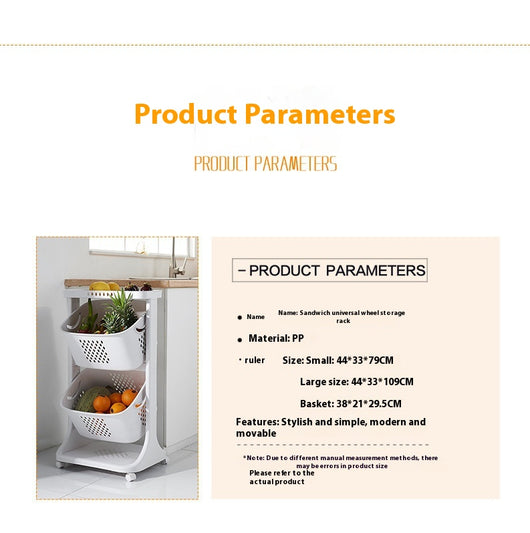 Organizador de Vegetales y Frutas para Cocina - Canasta de Almacenamiento - Image 16
