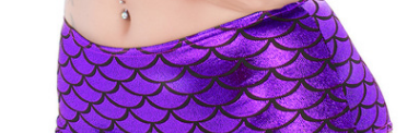 Shorts Holográficos con Patrón Escamas de Sirena en Dorado - Image 5