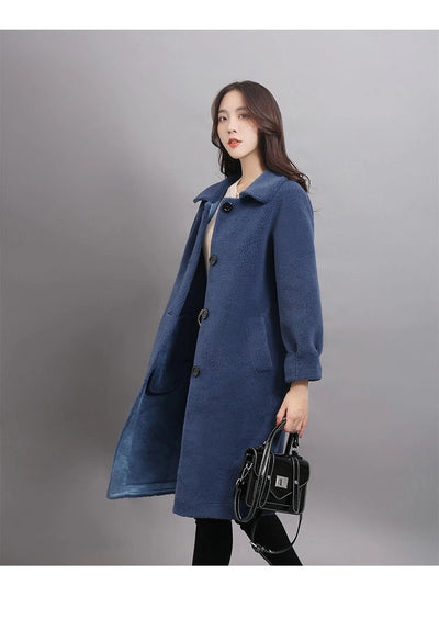 Abrigo de Lana Suelta para Mujer - Diseño Moderno y Confortable - Image 4