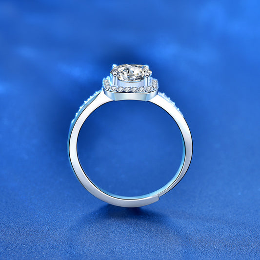 Anillo de Moissanita de 1 Quilate en Plata 925 para Mujer - Image 2
