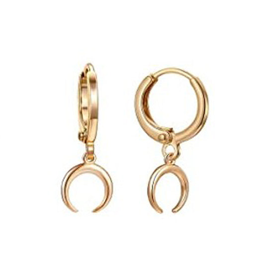 Aretes de Luna Creciente - Joyería Celestial Elegante - Image 2