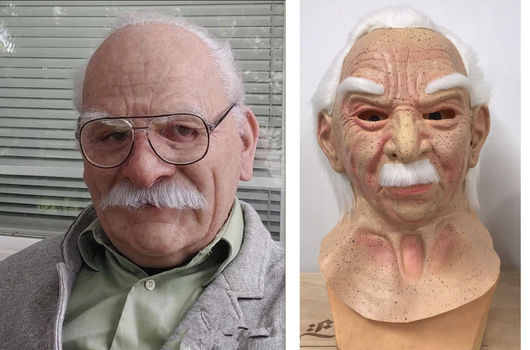 Máscara de Anciano con Cabello Blanco y Barba para Halloween - Image 12