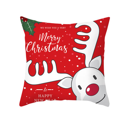 Funda de Almohada Navideña con Diseño de Dibujos Animados en Tela Melocotón - Image 12