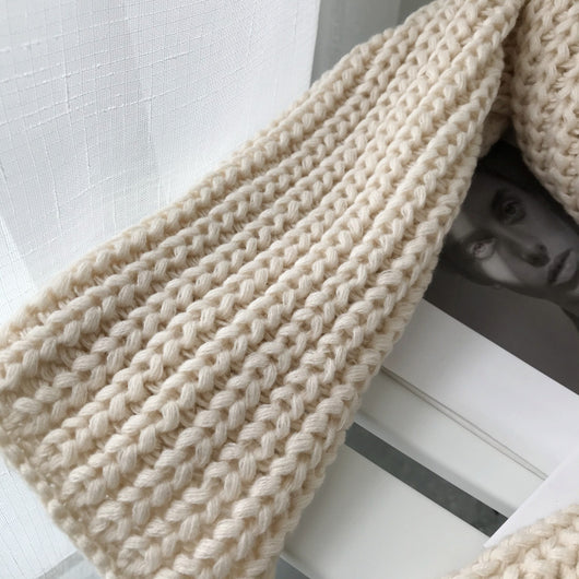 Bufanda Gruesa de Lana Tejida para Invierno - Colores Sólidos Versátiles - Image 13