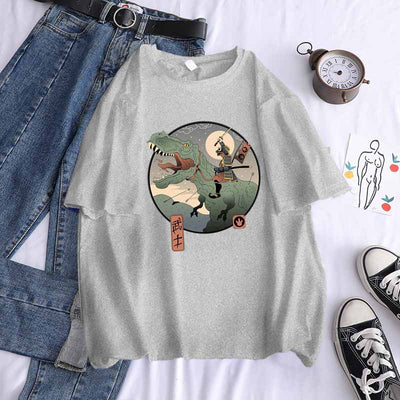 Camiseta Suelta de Cuello Redondo y Manga Corta - Image 20