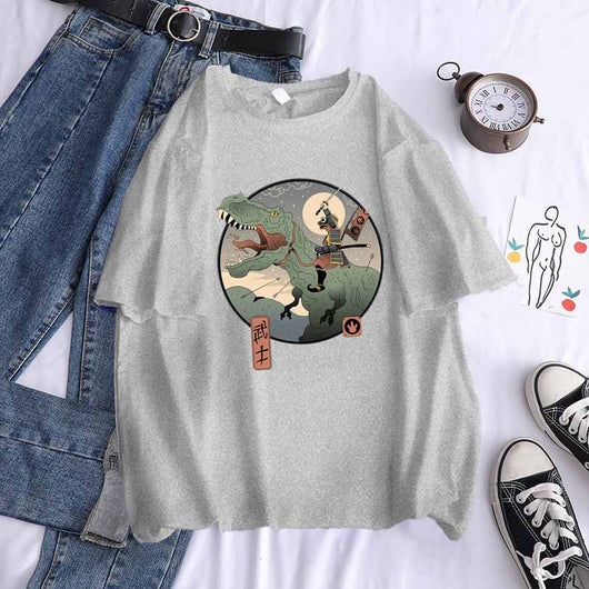 Camiseta Suelta de Cuello Redondo y Manga Corta - Image 20