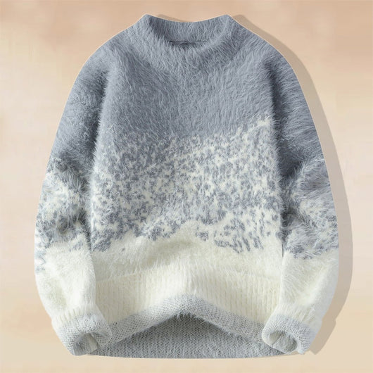 Suéter de Forro Polar Degradado para Hombre - Tejido Tipo Mink - Image 4