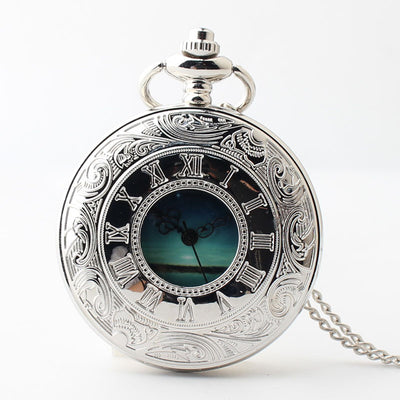 Reloj de Bolsillo Cuarzo con Diseño de Cielo Estrellado y Escala Romana - Image 8