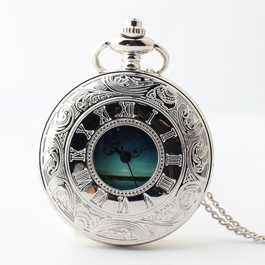 Reloj de Bolsillo Cuarzo con Diseño de Cielo Estrellado y Escala Romana - Image 8