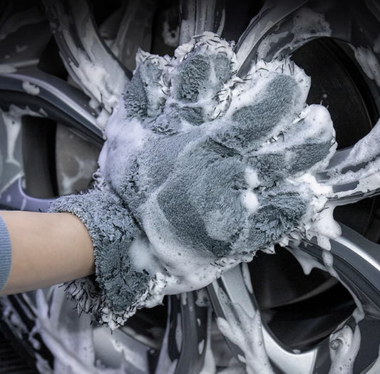 Guantes de Microfibra para Lavado de Auto - Limpieza Multifuncional