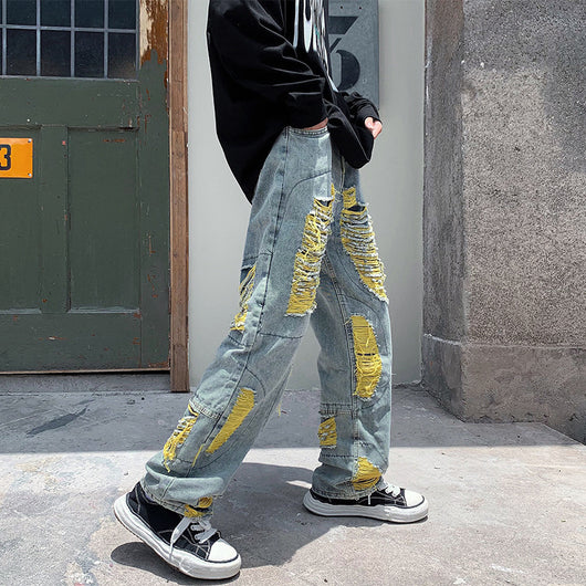 Jeans Vintage Holgados Rotos y Desgastados para Hombre - Image 7