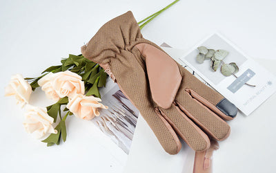 Guantes de Cuero Cálidos con Pantalla Táctil y Protección Antiviento - Image 16